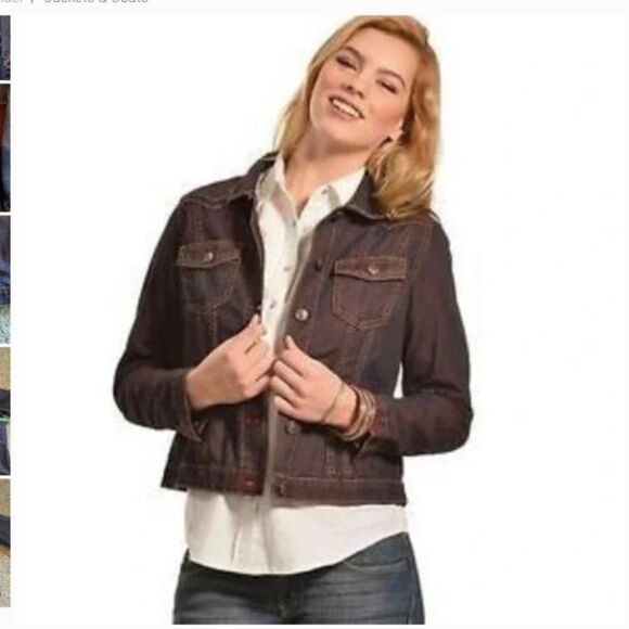 Ryan Michael Women's SLIM WEATHERED PIGMENT DYEING Denim Jean Jacket L1582DK - Picture 12 of 12